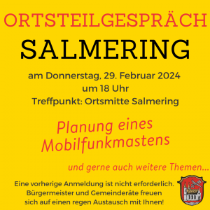 Ortsteilgespräch in Salmering am 29. Februar 2024